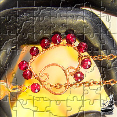 Collier lasso Shauna - cuivre et grenat – Image 4