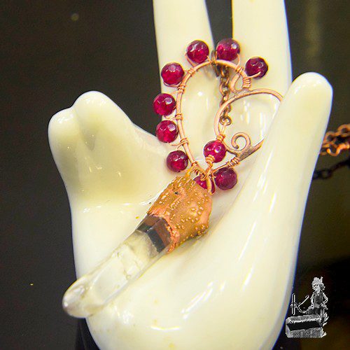 Collier lasso Shauna - cuivre et grenat – Image 3