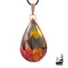 Pendentif Herle en cuivre et cherry creek jaspe