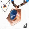 Collier Herlae avec pendentif en cuivre avec apatite
