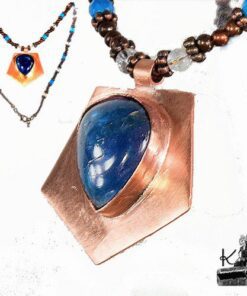 Collier Herlae avec pendentif en cuivre avec apatite