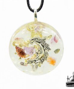 Pendentif orgone orgonite Mene avec super seven