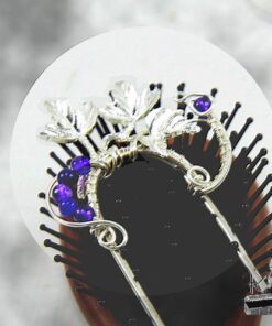 Fourche à cheveux Anarim avec perles en améthyste