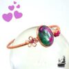 Bracelet jonc Donoma avec rubis sur fuchsite