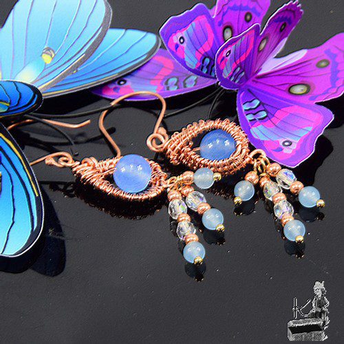 Boucles d'oreille Nyle - perles en aigue-marine – Image 6