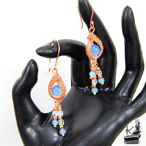 Boucles d'oreille Nyle - perles en aigue-marine – Image 5