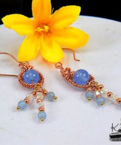 Boucles d'oreille Nyle - perles en aigue-marine – Image 2