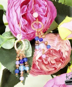 Boucles d'oreille Riwas - aigue-marine et jade – Image 8
