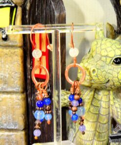 Boucles d'oreille Riwas - aigue-marine et jade – Image 5