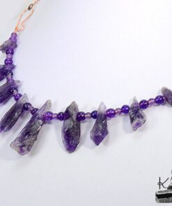 Collier nacine en cuivre et améthyste