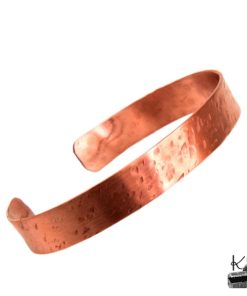Bracelet jonc Brad en cuivre naturel martelé