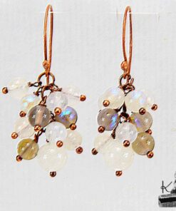 Boucles d'oreille Izusa en pierre de lune