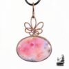 Pendentif Lera en opale rose et cuivre