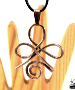 Alternative view of Pendentif Zibu "Hatumi" ( guérison physique ) en cuivre naturel