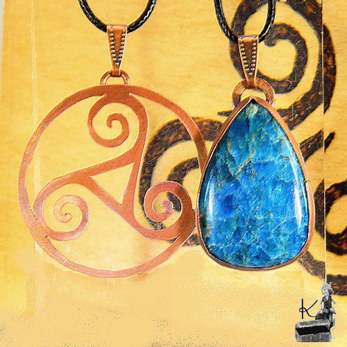 Réservé : Trésor-Box "Triskell" - apatite et cuivre – Image 3