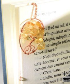 Marque pages Cahal avec arbre de vie en citrine