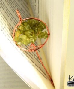 Marque pages Patsy avec arbre de vie en peridot