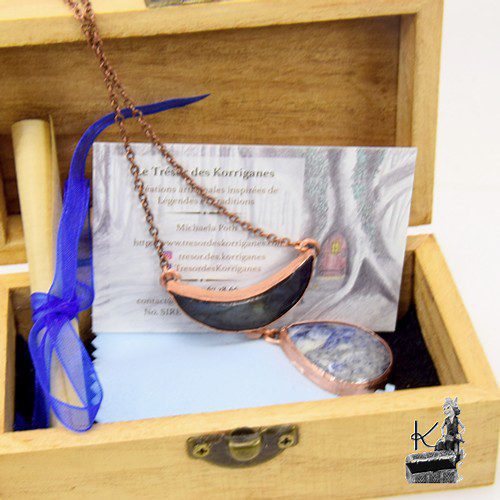 Réservé : Trésor-Box chat Moa - labradorite et dumortierite – Image 7
