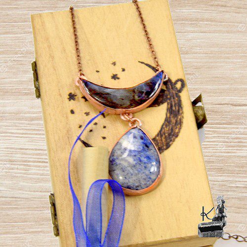 Réservé : Trésor-Box chat Moa - labradorite et dumortierite – Image 6