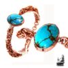 Bracelet Alanie en cotte de mailles avec magnesite turquoise