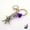 Porte clé-bijou de sac triple déesse avec améthyste