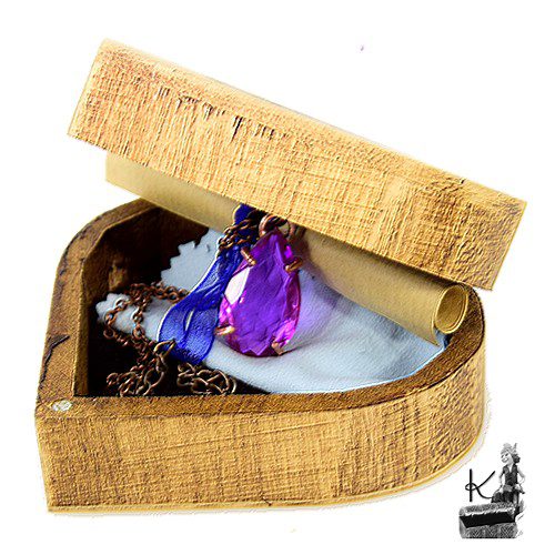 Trésor-Box Hjarta avec son pendentif en rubellite