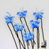 lot d'épingles à cheveux avec papillons bleus