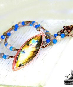 Collier Galae - labradorite et topaze
