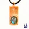 Pendentif Shasel en cuivre et labradorite