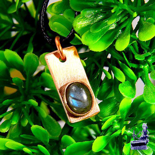 Pendentif Shasel - labradorite serti cuivre – Image 6