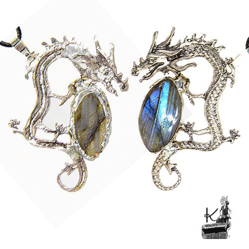 Pendentif Beldar - dragon avec sa labradorite – Image 7