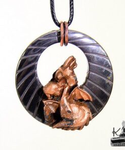 Pendentif Edras en cuivre et hématite