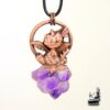 Pendentif dragouent Gaeros sur son amethyste