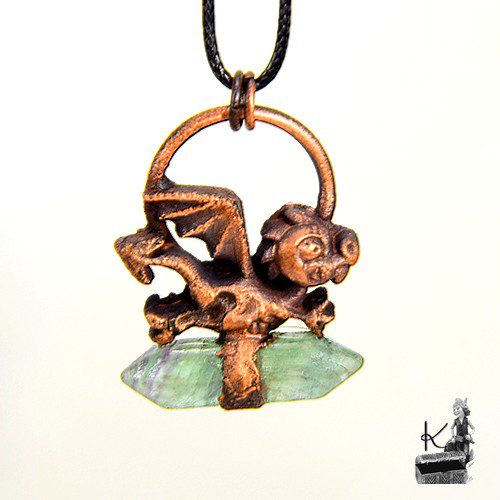 Pendentif Tulin - dragounet sur fluorite – Image 6