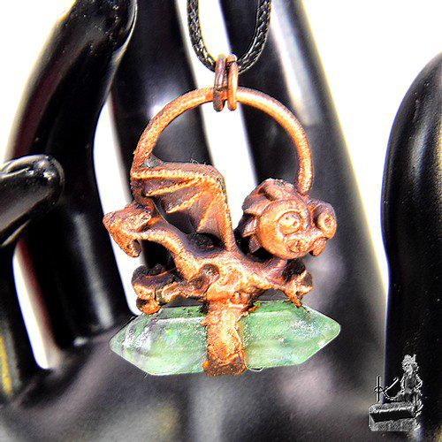 Pendentif Tulin - dragounet sur fluorite – Image 5