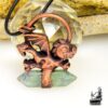 Pendentif Tulin avec son dragounet sur fluorite