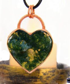 Alternative view of Pendentif Irase - coeur en agate mousse