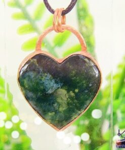 Pendentif Irase - coeur en agate mousse – Image 3