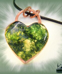 Pendentif Irase - coeur en agate mousse – Image 5