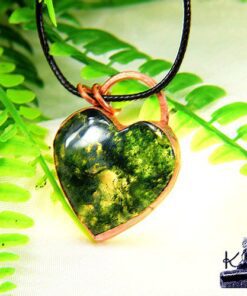 Pendentif Irase - coeur en agate mousse – Image 7