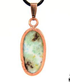 Alternative view of Pendentif Loric - larimar serti cuivre