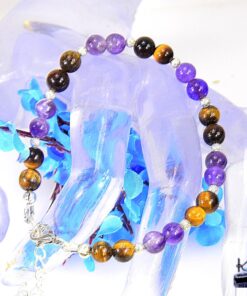 Alternative view of Bracelet Osheen - améthyste et oeil de tigre (stress et protection)