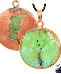 Pendentif Daley en cuivre sur aquaprase