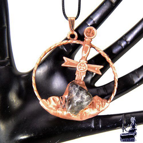 Réservé : Pendentif Ely - quartz fantôme et cuivre – Image 3