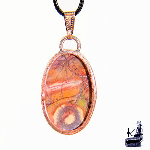 Réservé : Pendentif Sally - ryolite "oeil d'oiseau" – Image 2