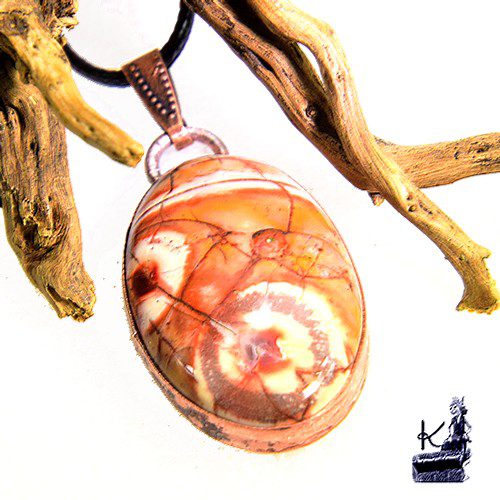 Réservé : Pendentif Sally - ryolite "oeil d'oiseau" – Image 3
