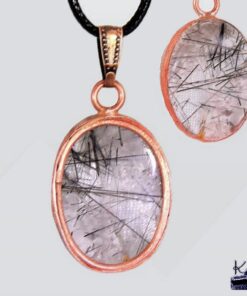 Alternative view of Pendentif Jana - quartz rutile serti cuivre