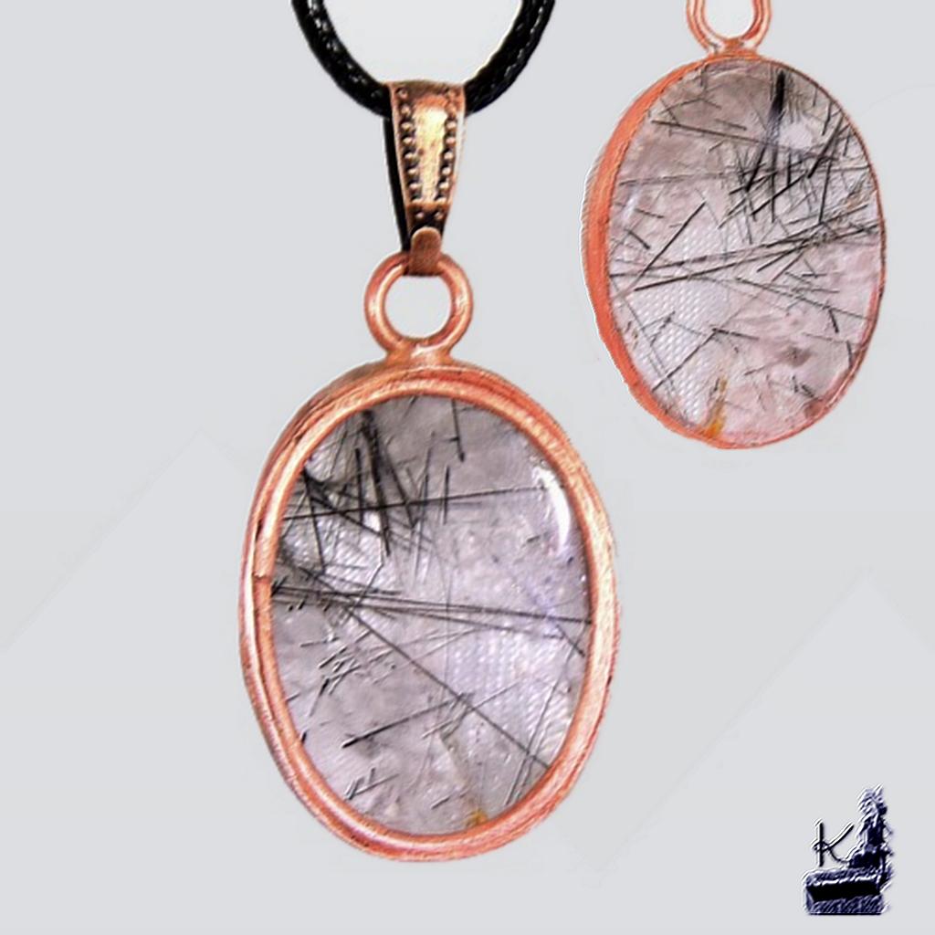 Pendentif Jana - quartz rutile serti cuivre – Image 2