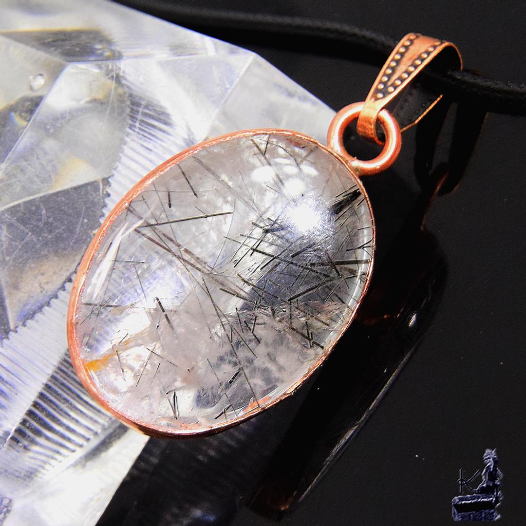 Pendentif Jana - quartz rutile serti cuivre – Image 7