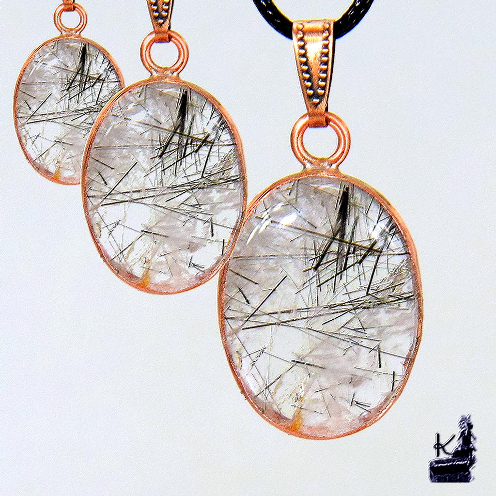Pendentif Jana - quartz rutile serti cuivre – Image 8